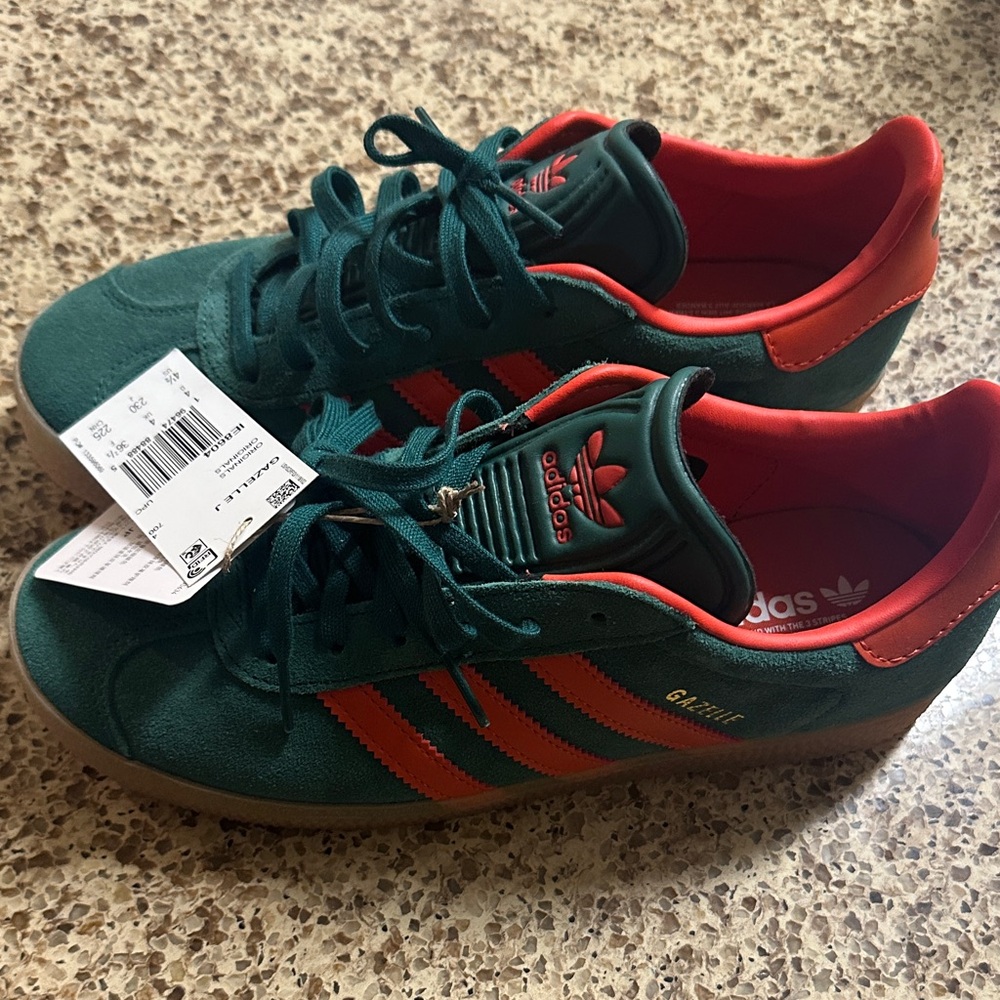 Adidas Teal and Orange Sneakers